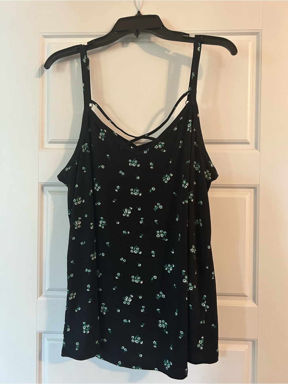 torrid Black Floral Crisscross Cami